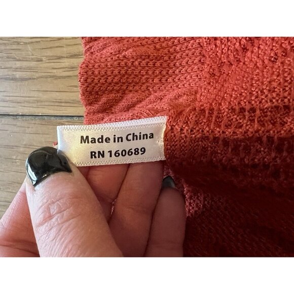 Pretty Chicago Burnt Orange Sweater Size Small Boho Career Preppy Modern - Picture 8 of 10